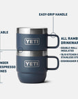 YETI Rambler 6 OZ Stackable Mug 2 Pack (Wetlands Brown) info