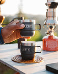 YETI Rambler 6 OZ Stackable Mug 2 Pack (Wetlands Brown) holding