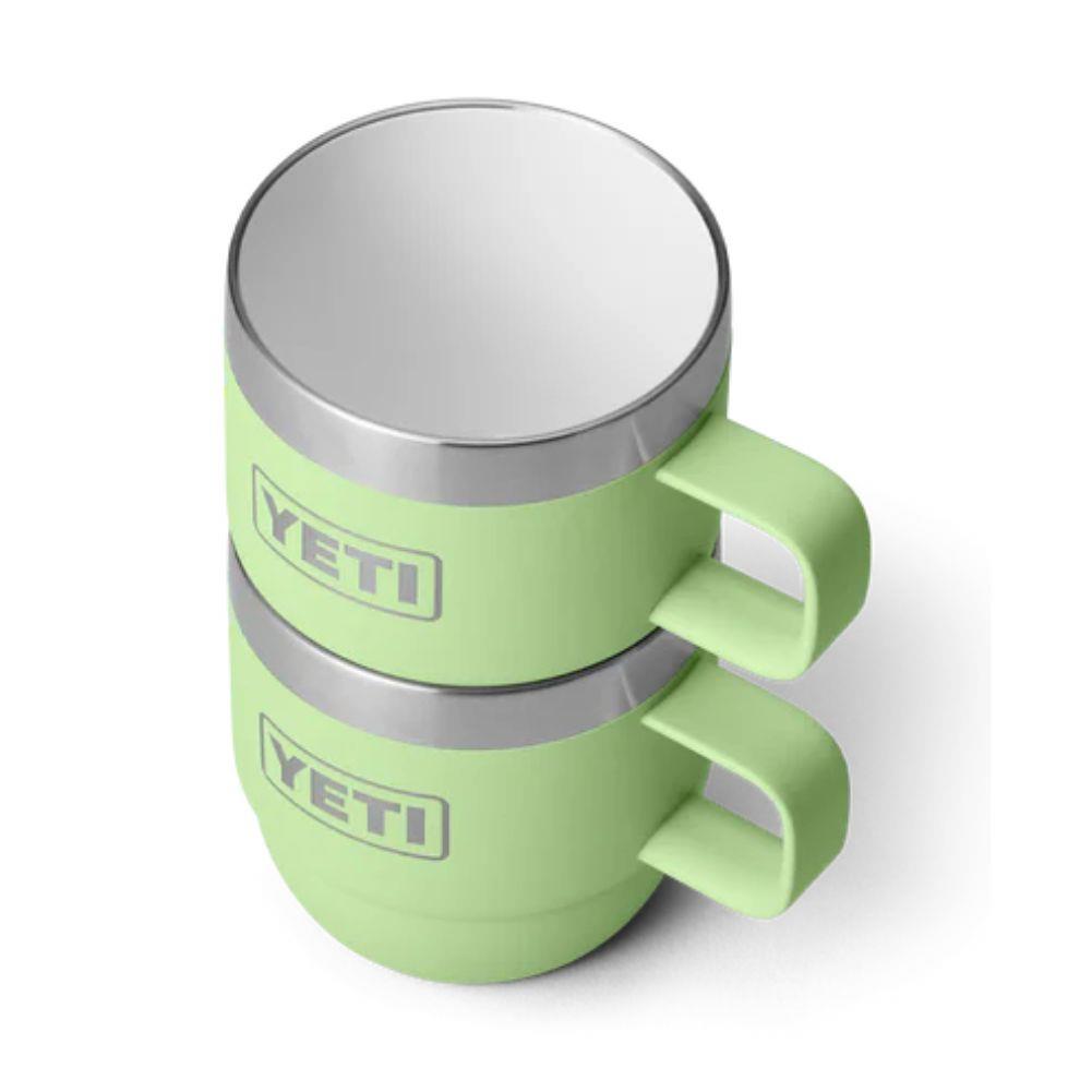 YETI Rambler 6 OZ Stackable Mug 2 Pack (Key Lime) stackeable top angle