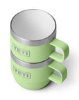 YETI Rambler 6 OZ Stackable Mug 2 Pack (Key Lime) stackeable top angle