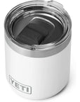 Yeti Rambler 10 oz (296 ml) Stackable Lowball (White) top angle