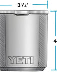 Yeti Rambler 10 oz (296 ml) Stackable Lowball (White) measurements