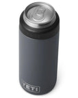 YETI Rambler 250ml Slim Colster Can Insulator (Charcoal) top angle