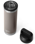 Yeti Rambler 18 OZ Bottle With Chug Cap (Sharktail Taupe) lid off
