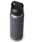 Yeti Rambler 26 OZ Bottle With Chug Cap (Charcoal) top angle