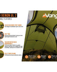 Force Ten (F10) Xenon UL 2 Tent - 2 Man Lightweight Trekking Tent