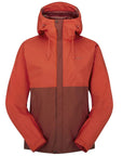 Rab Womens Downpour Eco Waterproof Jacket (Red Grapefruit/Tuscan Red)