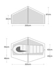 Terra Nova Laser Compact 1 Tent + Footprint Package measurements