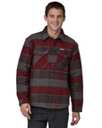 Patagonia Men's Lightweight Insulated Fjord Flannel Shirt (William: Ink Black) model front
