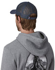 Patagonia P-6 Logo LoPro Trucker Hat (New Navy) model back