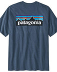 Patagonia Men's P-6 Logo Responsibili-Tee (Utility Blue) back logo