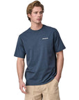 Patagonia Men's P-6 Logo Responsibili-Tee (Utility Blue) model front