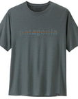 Patagonia Men's Capilene Cool Daily Graphic Shirt (73 Text Logo: Nouveau Green X-Dye)