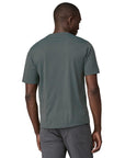 Patagonia Men's Capilene Cool Daily Graphic Shirt (73 Text Logo: Nouveau Green X-Dye)