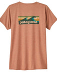 Patagonia Women's Capilene Cool Daily Graphic Shirt - Waters (Boardshort Logo: Terra Pink X-Dye)