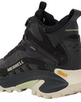 Merrell Women's Moab Speed 2 Mid GORE-TEX Walking Shoes (Black) back angle