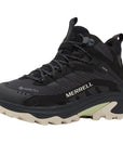 Merrell Women's Moab Speed 2 Mid GORE-TEX Walking Shoes (Black) left angle