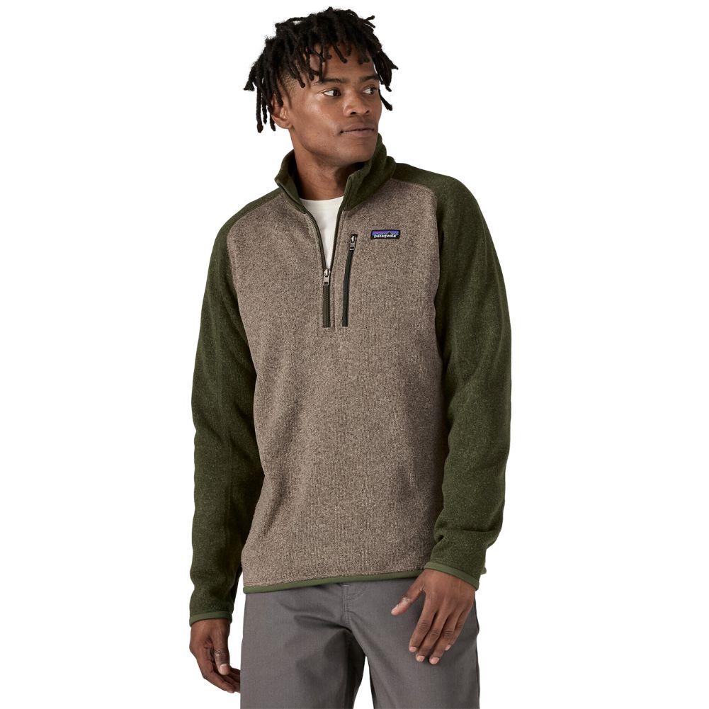 Patagonia Men's Better Sweater 1/4-Zip Fleece (Seabird Grey) model looking away
