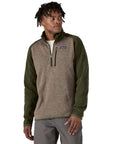 Patagonia Men's Better Sweater 1/4-Zip Fleece (Seabird Grey) model looking away