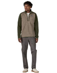 Patagonia Men's Better Sweater 1/4-Zip Fleece (Seabird Grey) full body model