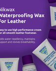 Nikwax Waterproofing Wax for Leather - 100ml (Cream/Neutral) for leather