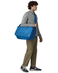 Patagonia Black Hole Mini MLC 30L (Vessel Blue) over shoulder