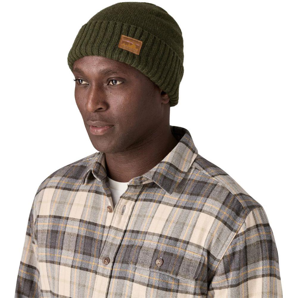 Patagonia Brodeo Beanie (Skyline Pine Needle Green) model angle