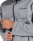 Berghaus Men's Pravitale Mountain 2.0 Hooded Fleece Jacket (Grey) close up arms