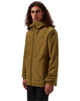 Berghaus Men's Deluge Pro 3.0 Insulated Waterproof Jacket (Green) front left angle