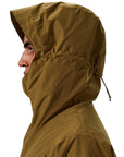Berghaus Men's Deluge Pro 3.0 Insulated Waterproof Jacket (Green) profile hood up