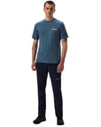 Berghaus Men's Cheviot Box Logo Short Sleeve T-Shirt (Blue) model full view