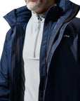 Berghaus Men's RG Alpha 2.0 Gemni 3 in 1 Waterproof Jacket (Dark Blue) close up chest