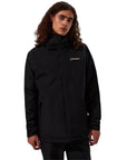 Berghaus Men's Deluge Pro 3.0 Insulated Waterproof Jacket (Black) model looking