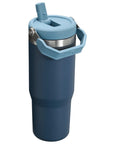 Stanley Iceflow Flip Straw Tumbler 890ML (Navy) back straw up