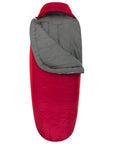 Sea To Summits Basecamp III Synthetic Sleeping Bag (Dark Red/Red) flap open