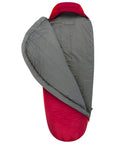 Sea To Summits Basecamp III Synthetic Sleeping Bag (Dark Red/Red) flap more open