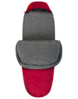 Sea To Summits Basecamp III Synthetic Sleeping Bag (Dark Red/Red) lap open both sides