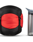 Sea To Summits Basecamp III Synthetic Sleeping Bag (Dark Red/Red) packed up