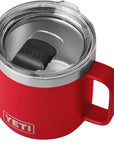 YETI Rambler 14 OZ (414ml) Stackable MS Mug (Rescue Red) top angle