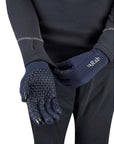 Rab Men's Power Stretch Contact Grip Glove (Deep Ink) adjusting it