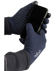 Rab Men's Power Stretch Contact Grip Glove (Deep Ink) using phone