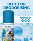 Nikwax Footwear Refresh Spray On 125ml blue for