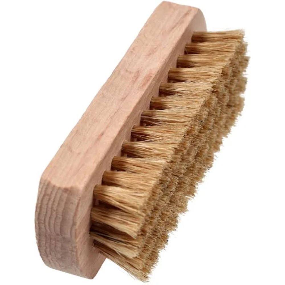 Nikwax Shoe Brush (White Bristles) on its side