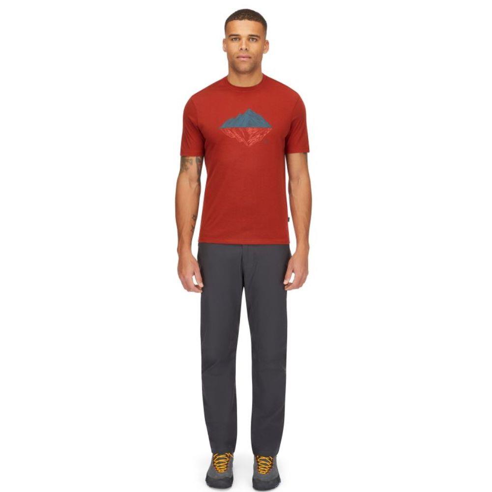 Rab Men's Crimp Reflection Tee (Tuscan Red) model full body