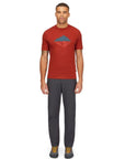 Rab Men's Crimp Reflection Tee (Tuscan Red) model full body