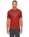 Rab Men's Crimp Reflection Tee (Tuscan Red) mode slightly close up