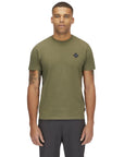 Rab Men's Basecamp Logo Badge Tee (Light Khaki) model front