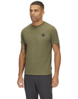 Rab Men's Basecamp Logo Badge Tee (Light Khaki) model angle