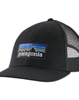 Patagonia P-6 Logo LoPro Trucker Hat (Black)