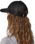 Patagonia P-6 Logo LoPro Trucker Hat (Black) model back